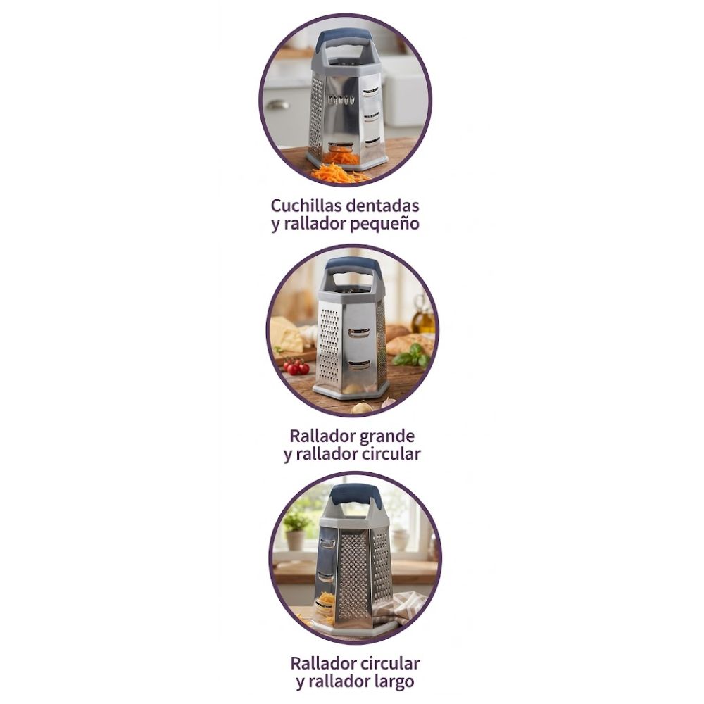 Alfa Hogar Rallador Multiuso 6 En 1 Smart