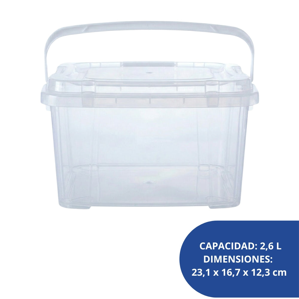 Alfa Hogar Caja Organizadora Con Asas 23.1 x 16.7 x 12,3 cm