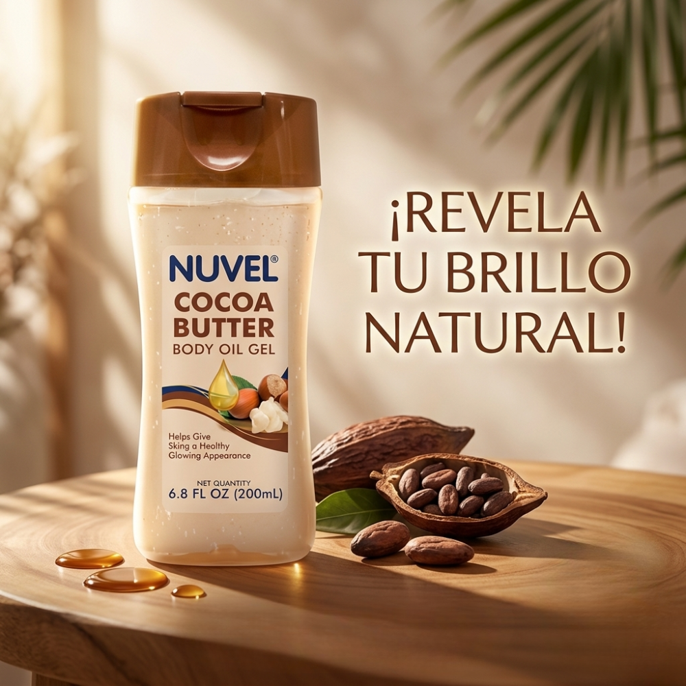Nuvel Body Oil Gel Cocoa Butter 200ml
