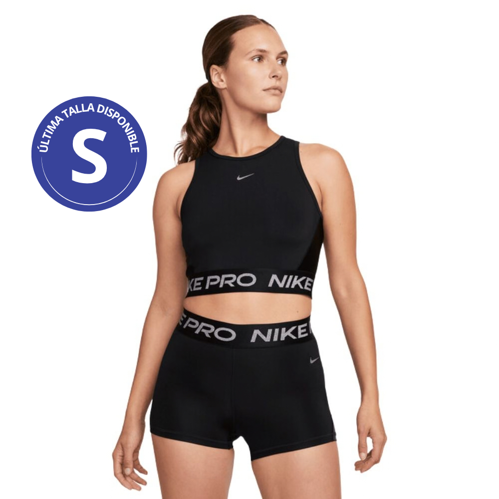 Nike Top Dri Fit Crop Tank Shine Deportivo Talla S para Damas