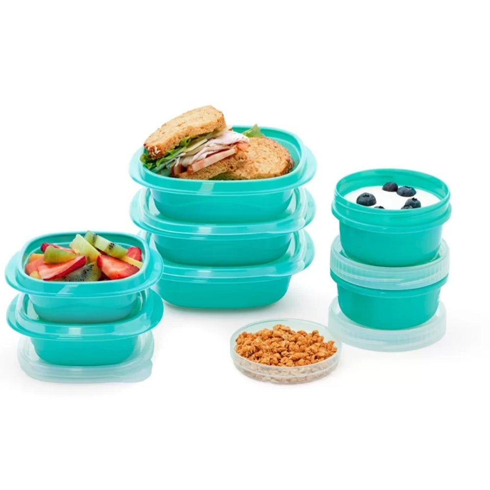 Rubbermaid Take Alongs Set De Envases 16 Piezas Turquesa Claro