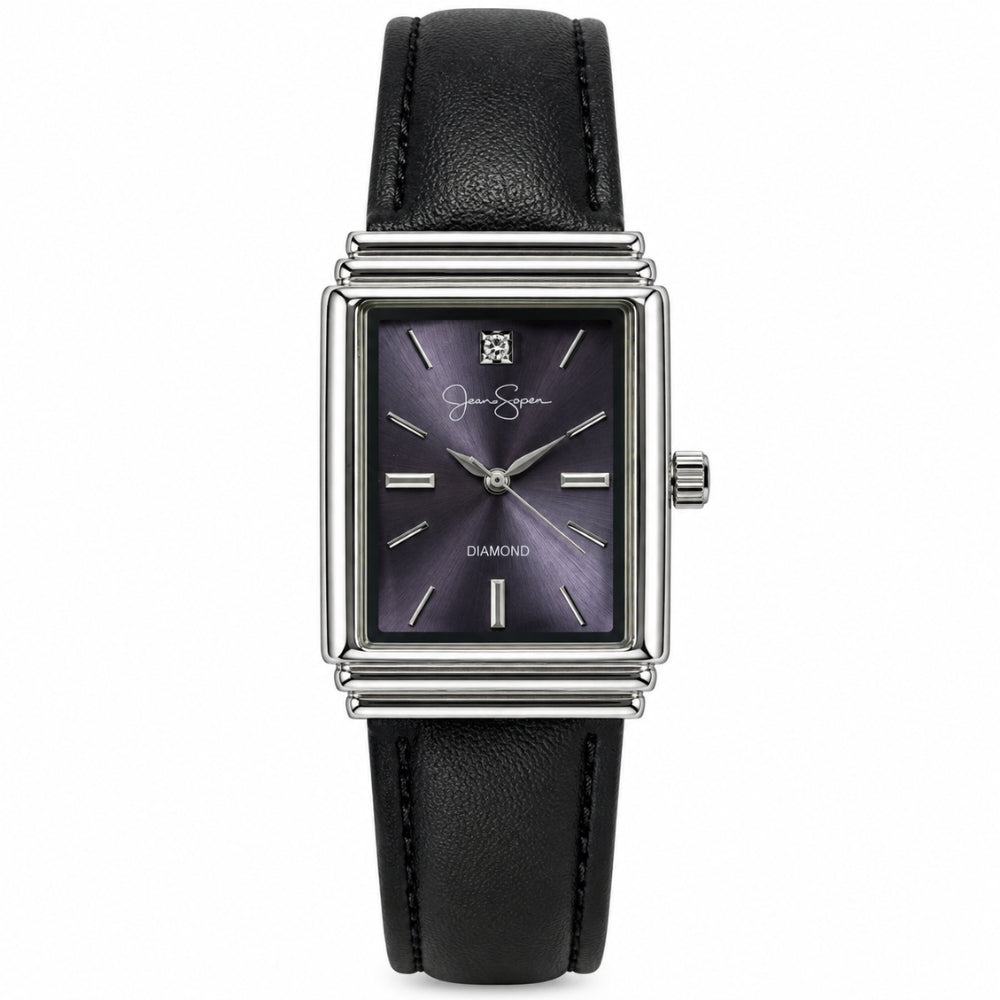 Jessica Simpson Reloj Para Damas Black Purple Diamond