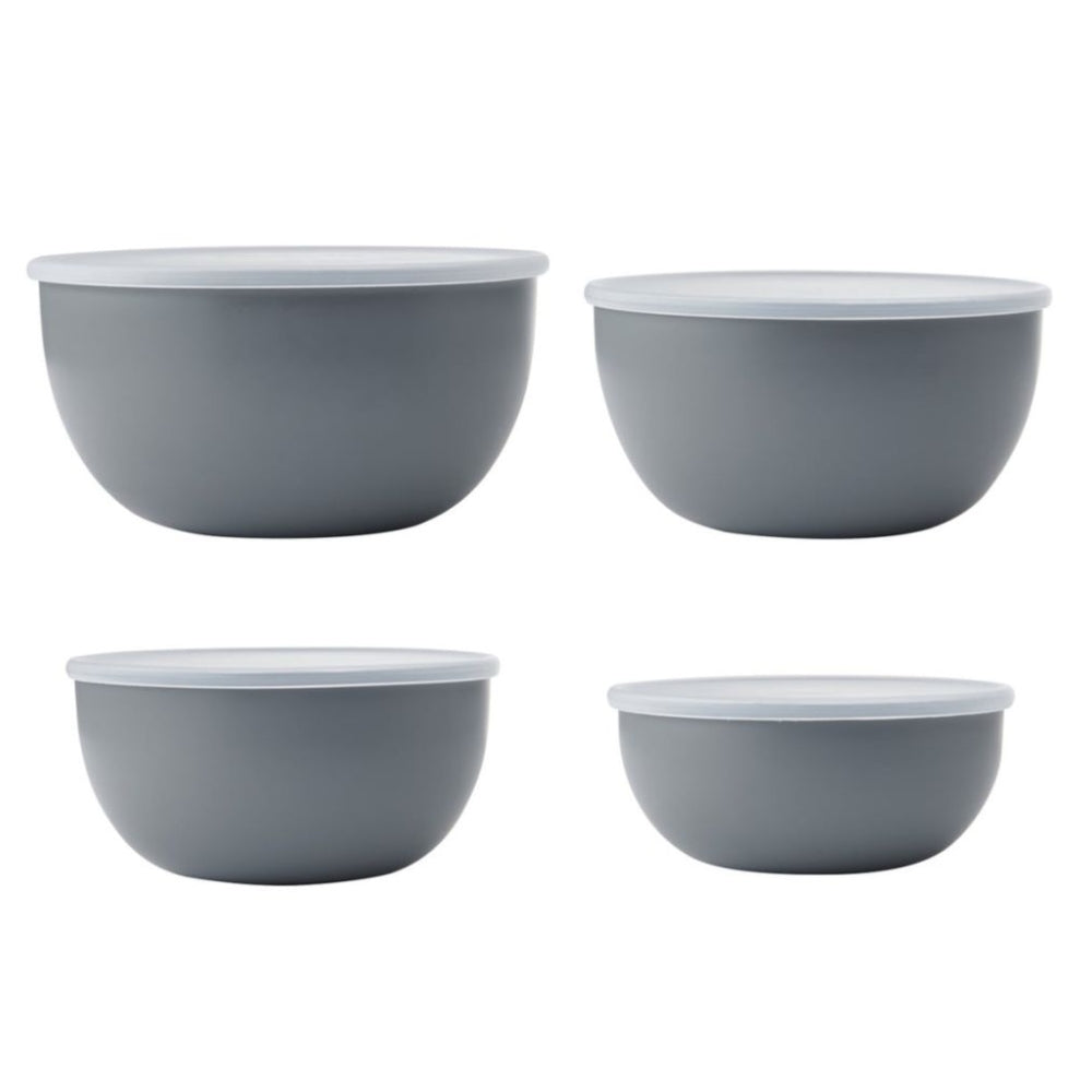 KitchenAid Juego de 4 Bowls con Tapas Color Gris