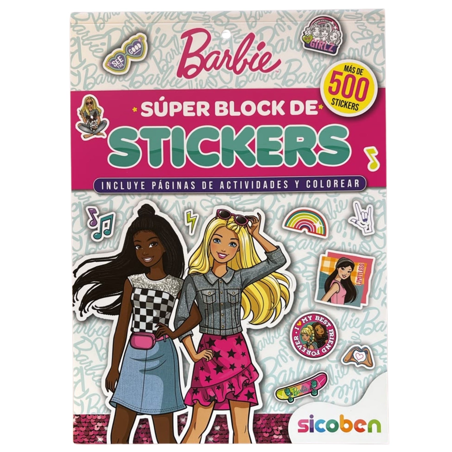 Super Block De Stickers 500+ Barbie