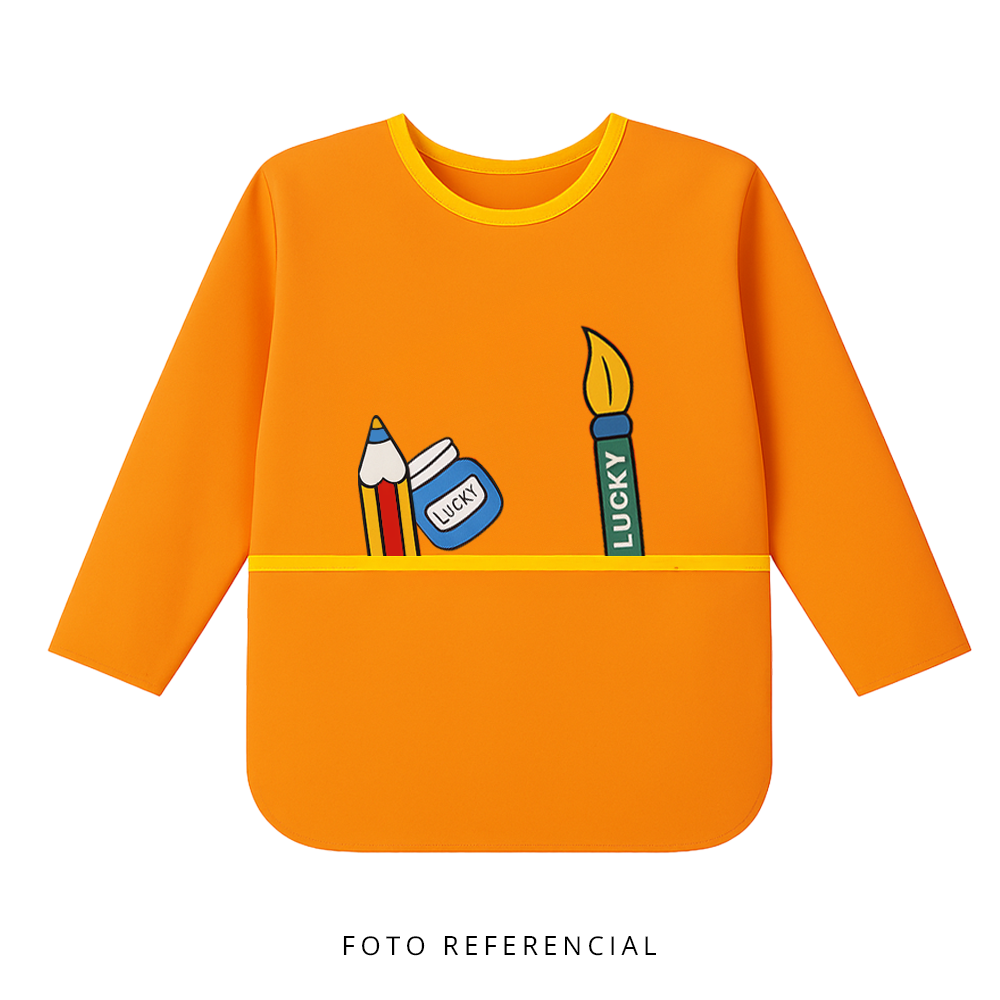 Pointer Delantal Para Niños Manga Larga 1 Und 3+ Colores Varios