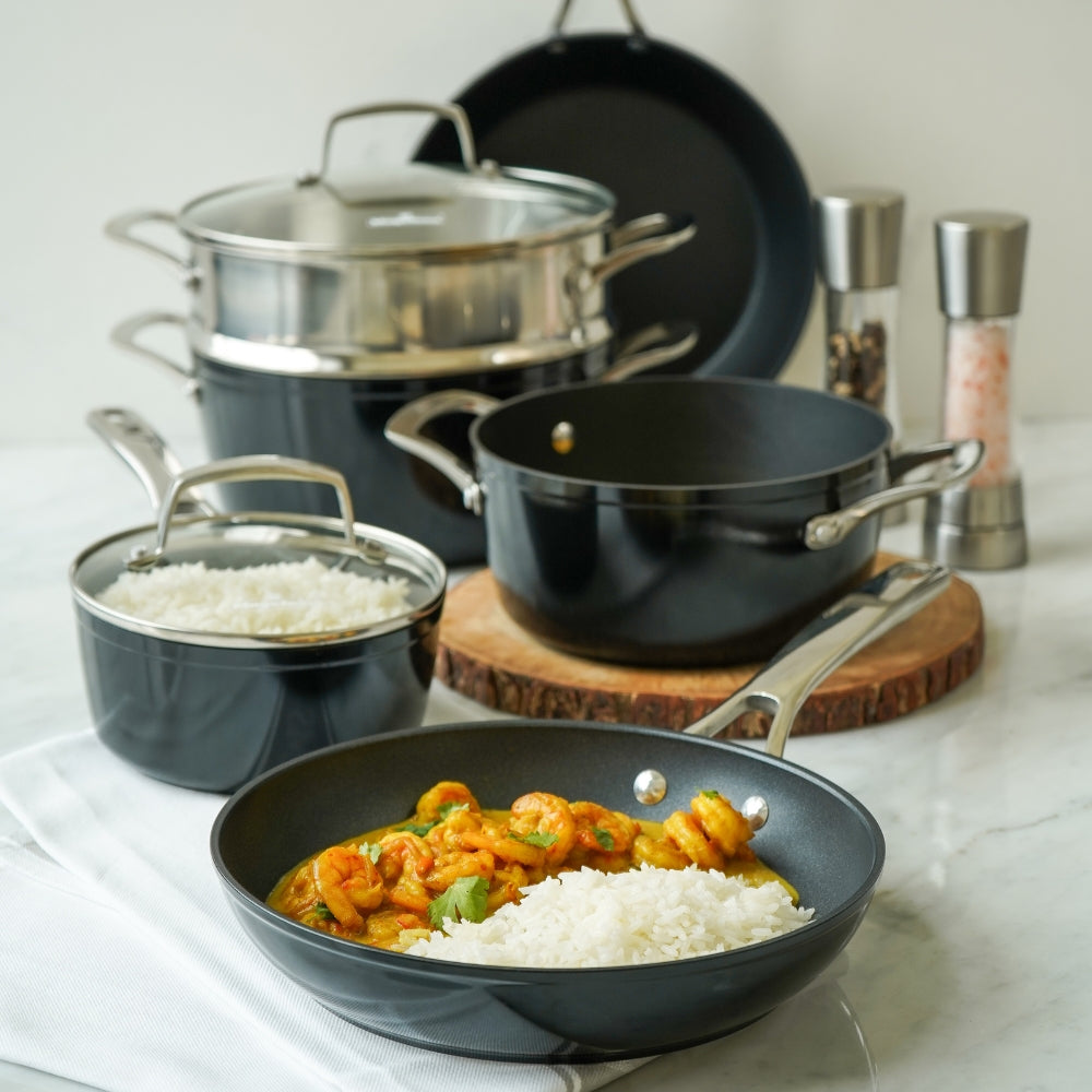 Magefesa Bateria de Ollas 10 Piezas L-Gant Forjada Negra