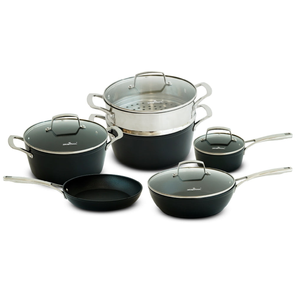 Magefesa Bateria de Ollas 10 Piezas L-Gant Forjada Negra
