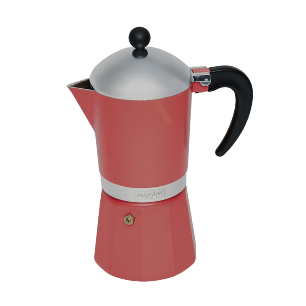 Mageflon Cafetera Italiana 6 Tazas Roja