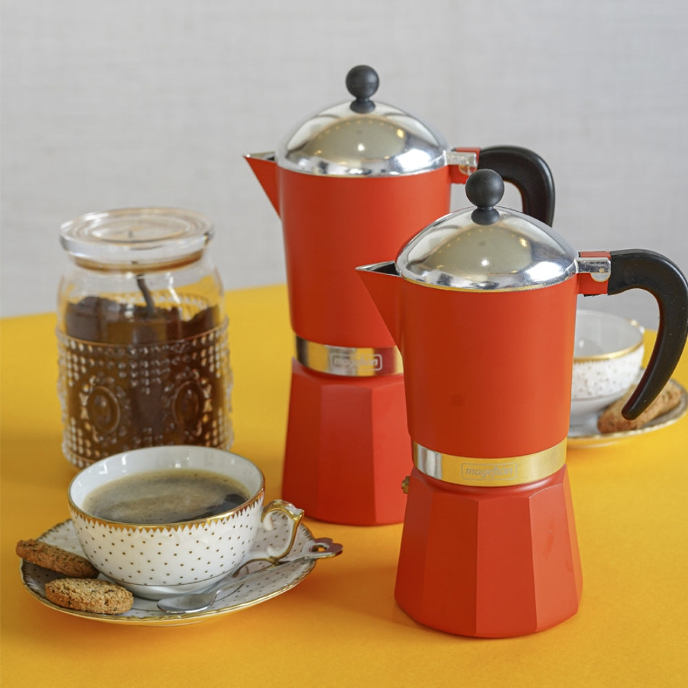 Mageflon Cafetera Italiana 6 Tazas Roja