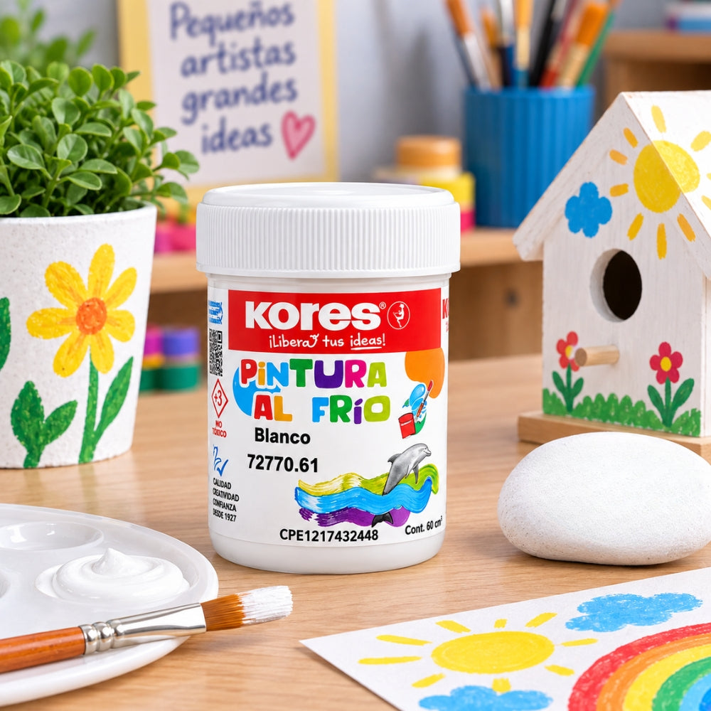 Kores Pintura Al Frio 60ml Color Blanco 1 Und
