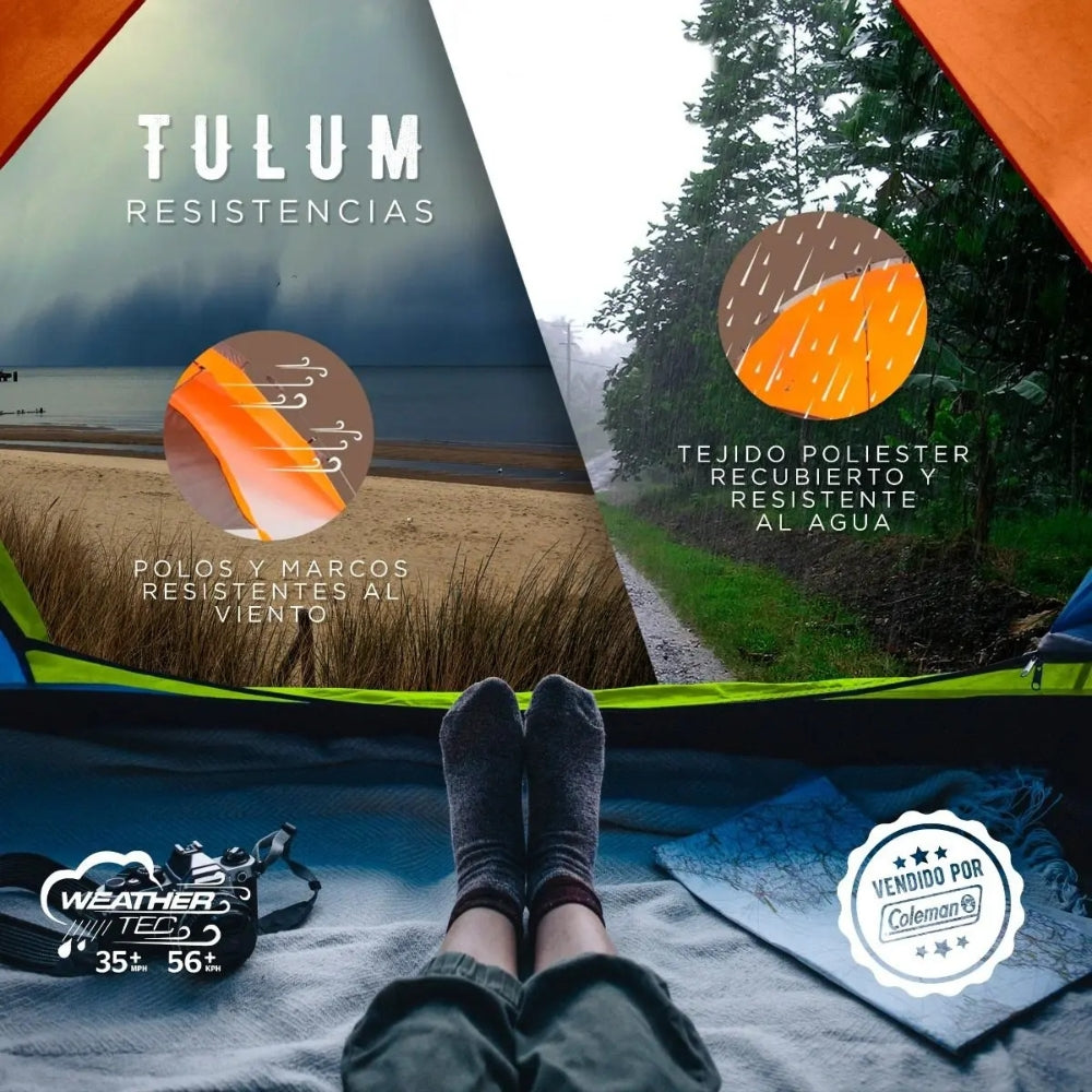 Coleman Carpa Tienda De Campaña Tulum Dome 4P