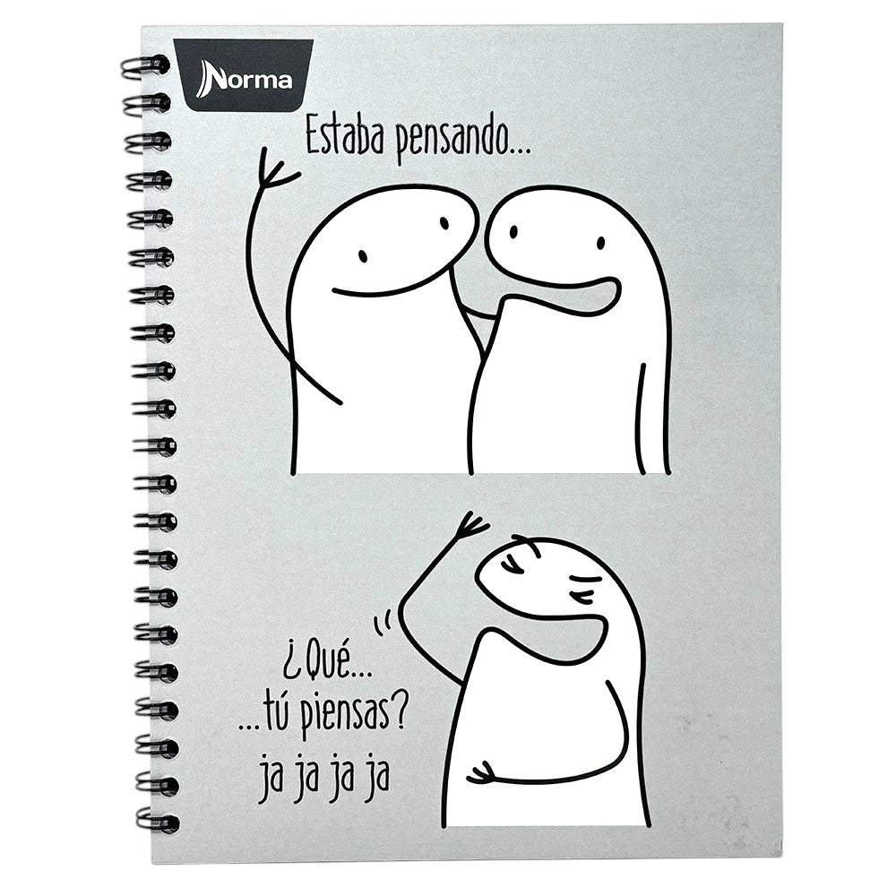 Norma Libreta Argollada Memes 4 Materias 100 Hojas Con stickers Diseños Surtidos