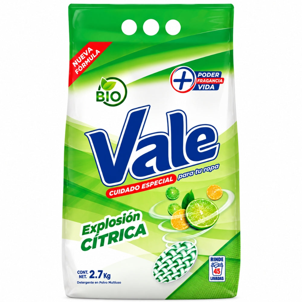 Vale Detergente En Polvo Explosion Citrica 2.7Kg