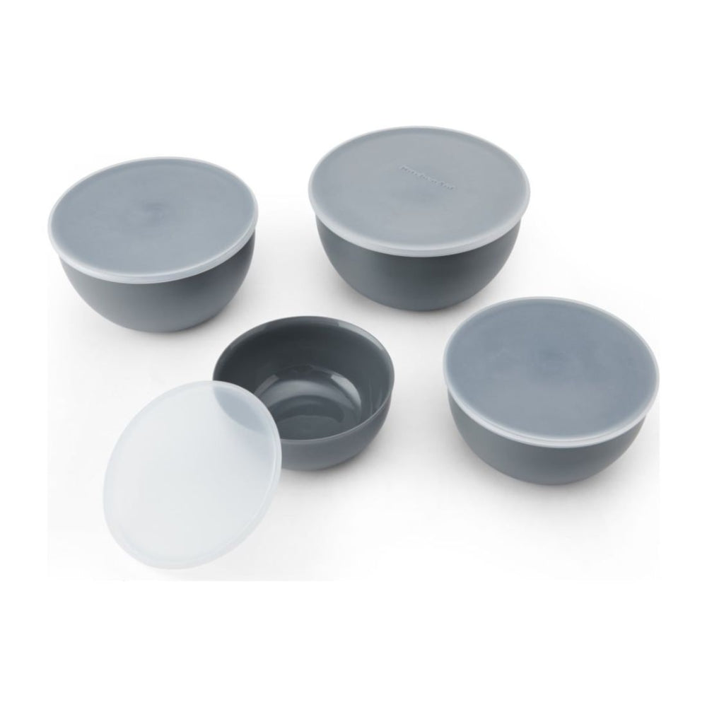 KitchenAid Juego de 4 Bowls con Tapas Color Gris