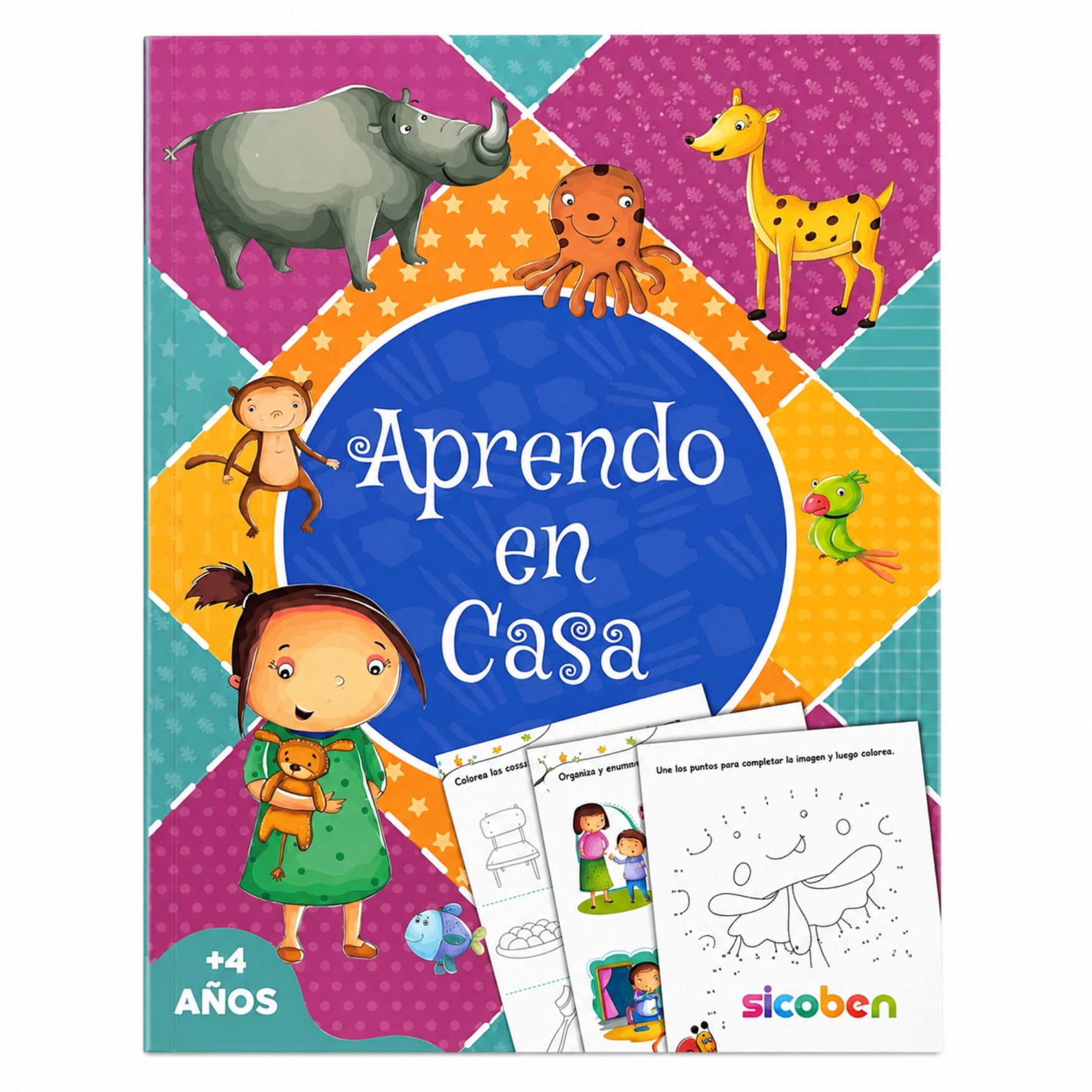 Sicoben Libro de Actividades "Aprendo en Casa" Niña 4+
