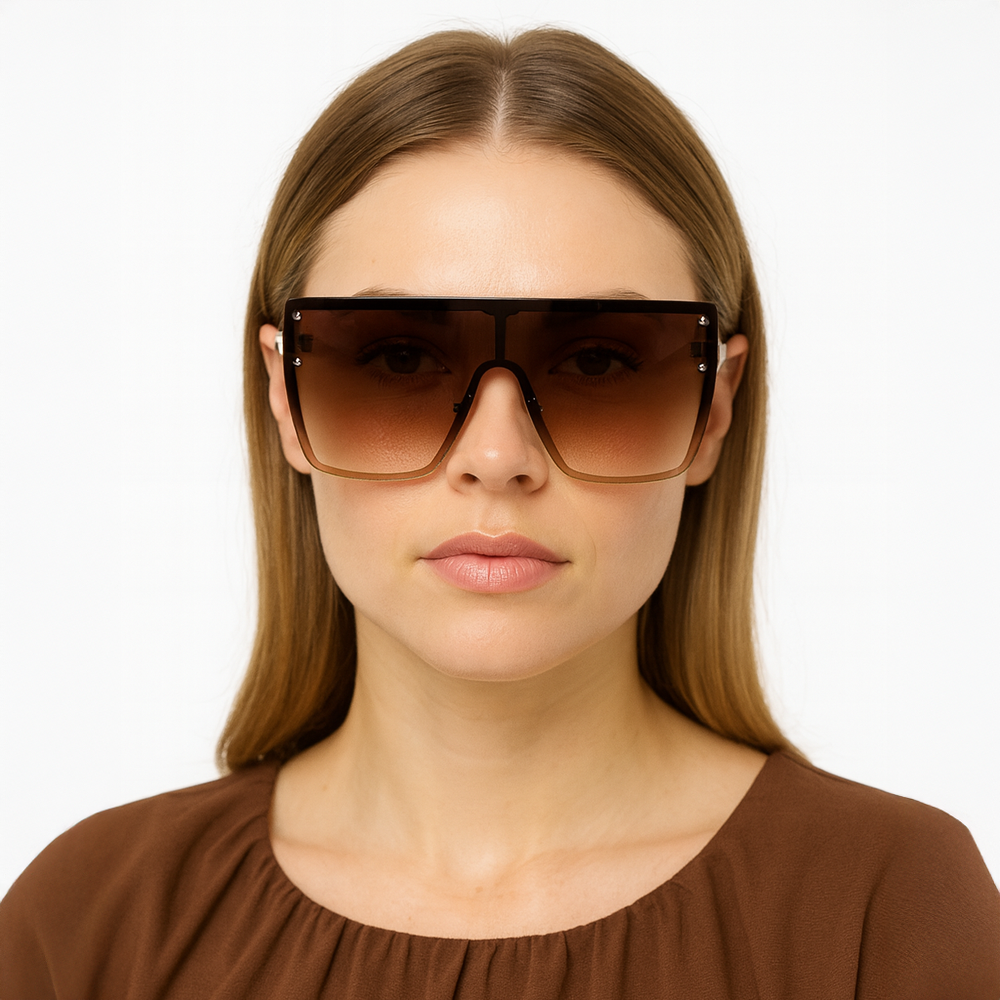 Jessica Simpsons Lentes De Sol Oversize Gold Oat