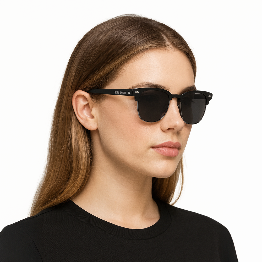 Steve Madden Lentes De Sol Black & Silver