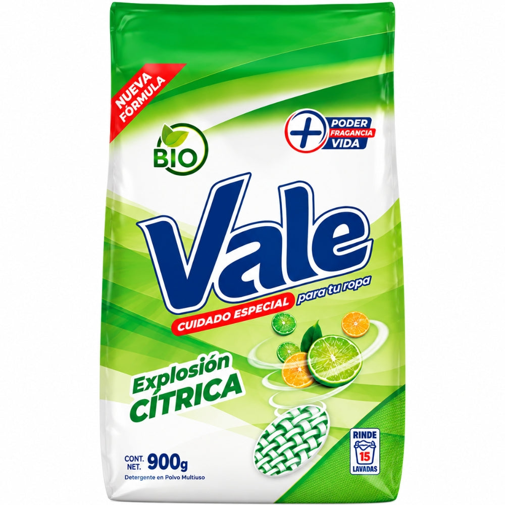 Vale Detergente En Polvo Explosion Citrica 900gr