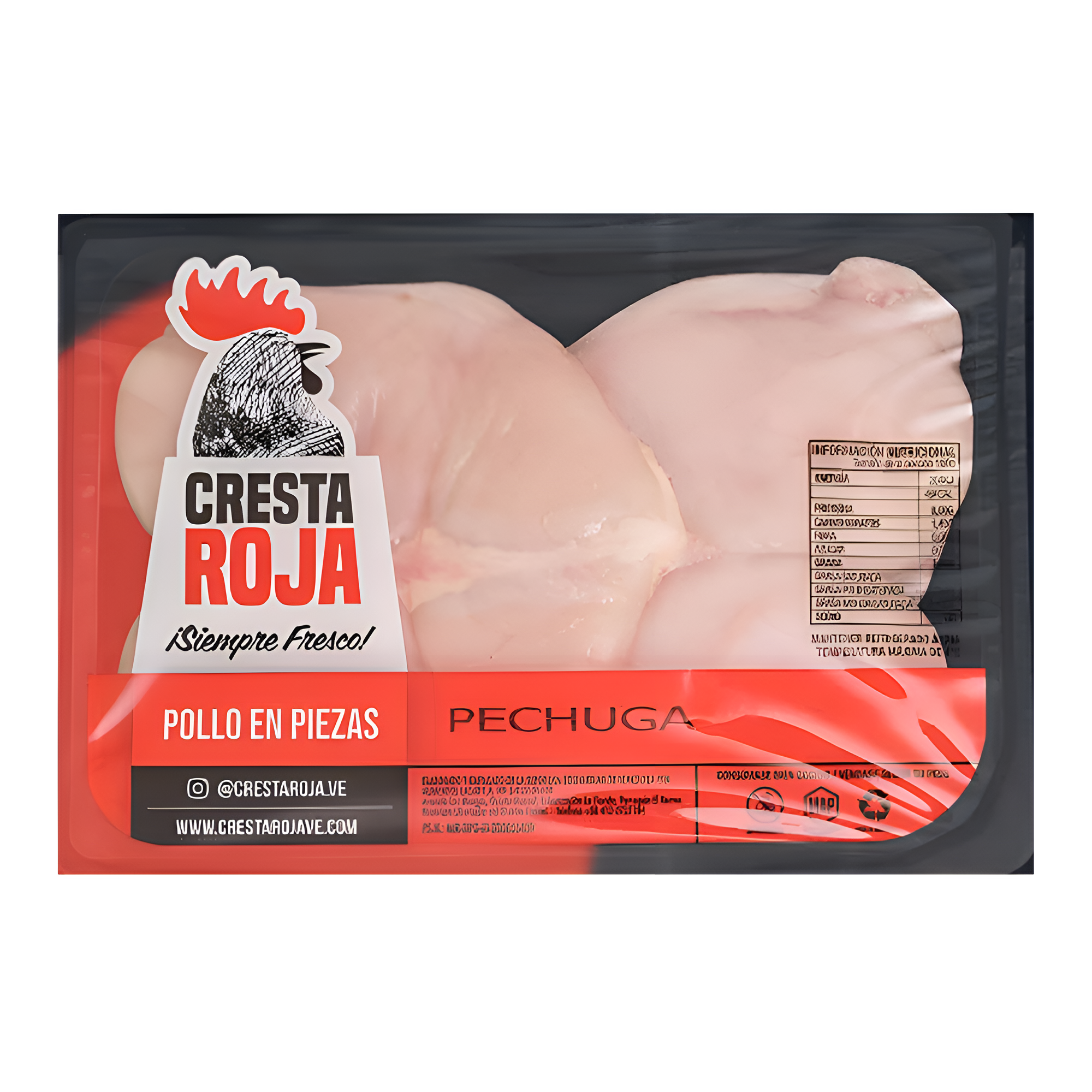 Pechuga de Pollo sin Hueso Cresta Roja 3 Opciones