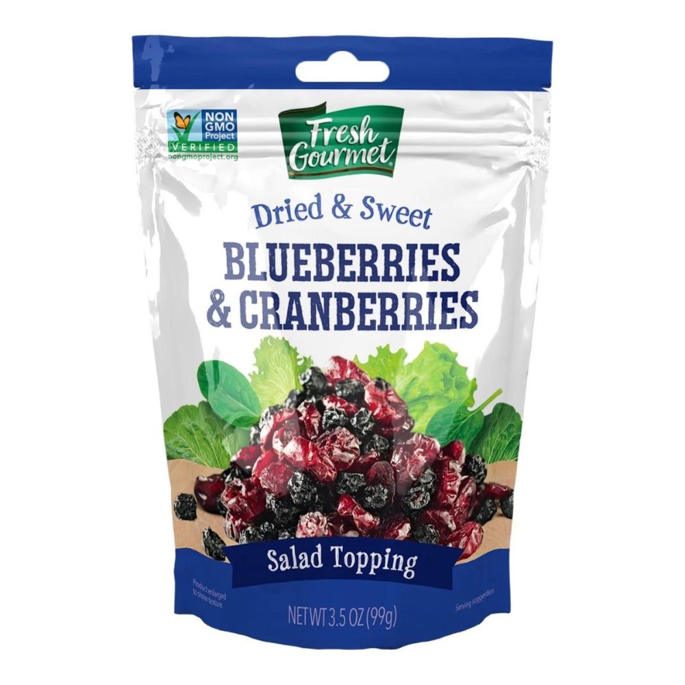 Topping Fresh Gourmet Dried Sweet Blueberries & Cranberries Salad 99g