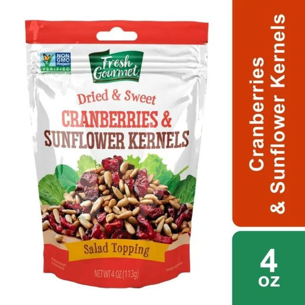 Topping Fresh Gourmet Dried Sweet Cranberries & Sunflower Kernels Salad 113g