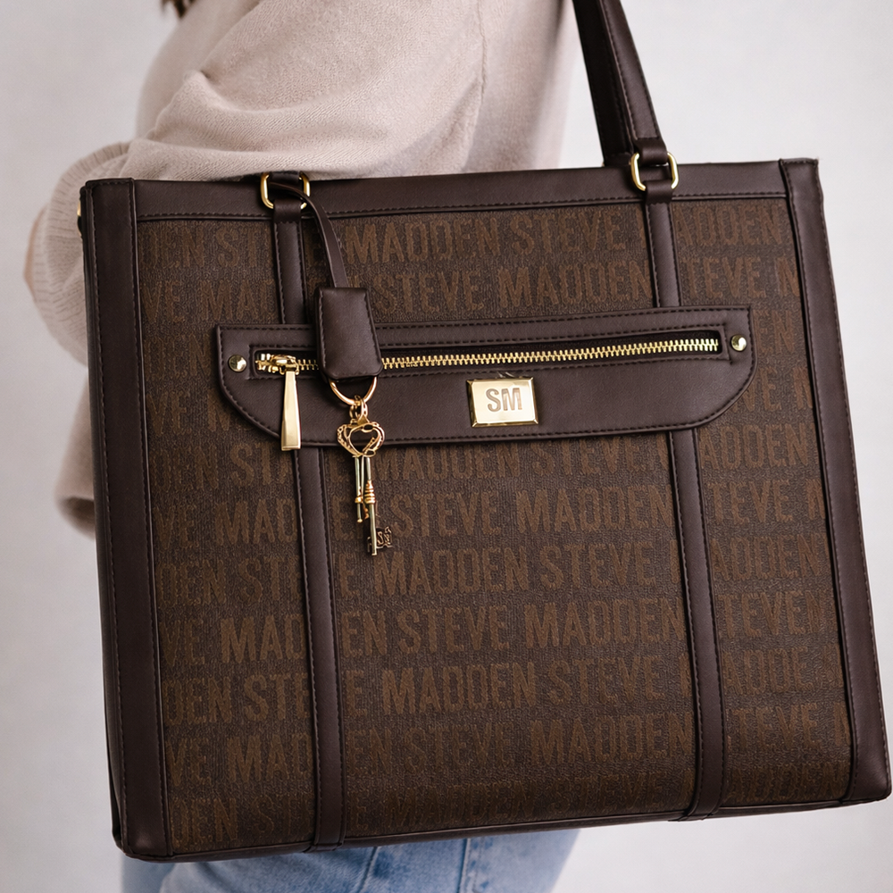 Steve Madden Cartera Book Tote Sepia Multi