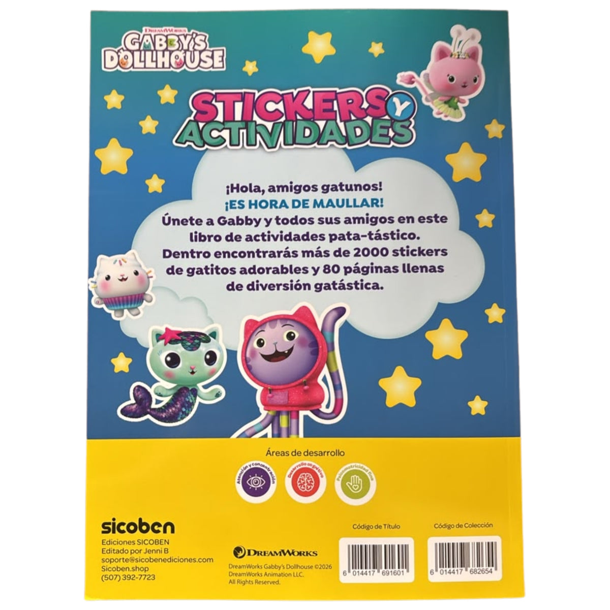 Sicoben Libro De Stikers y Actividades Gabby´s Dollhouse