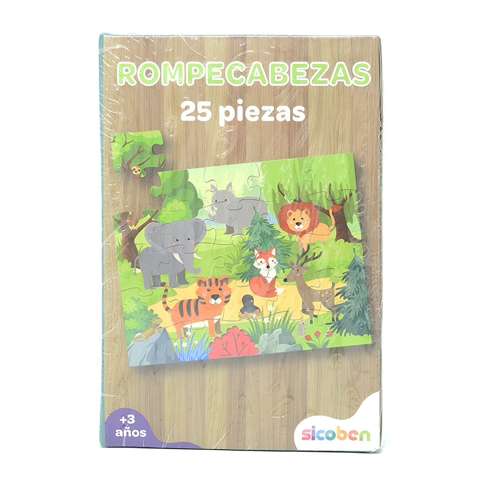 Rompecabeza 25 Piezas de Animales 3+ Sicoben