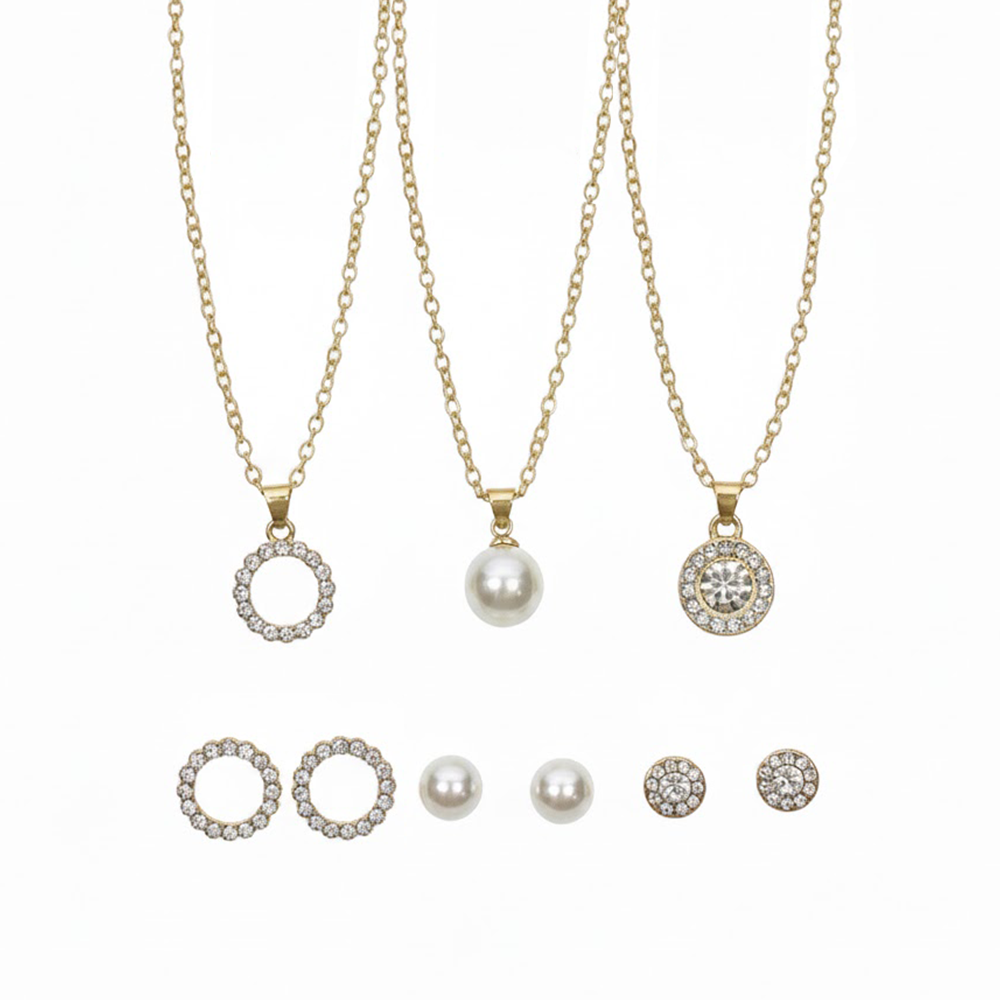 Adrienne Vittadini Set De 3 Collares y Zarcillos