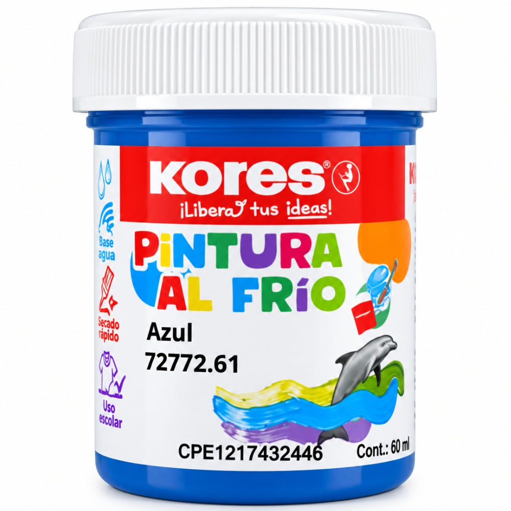 Kores Pintura Al Frio 60ml Color Azul 1 Und