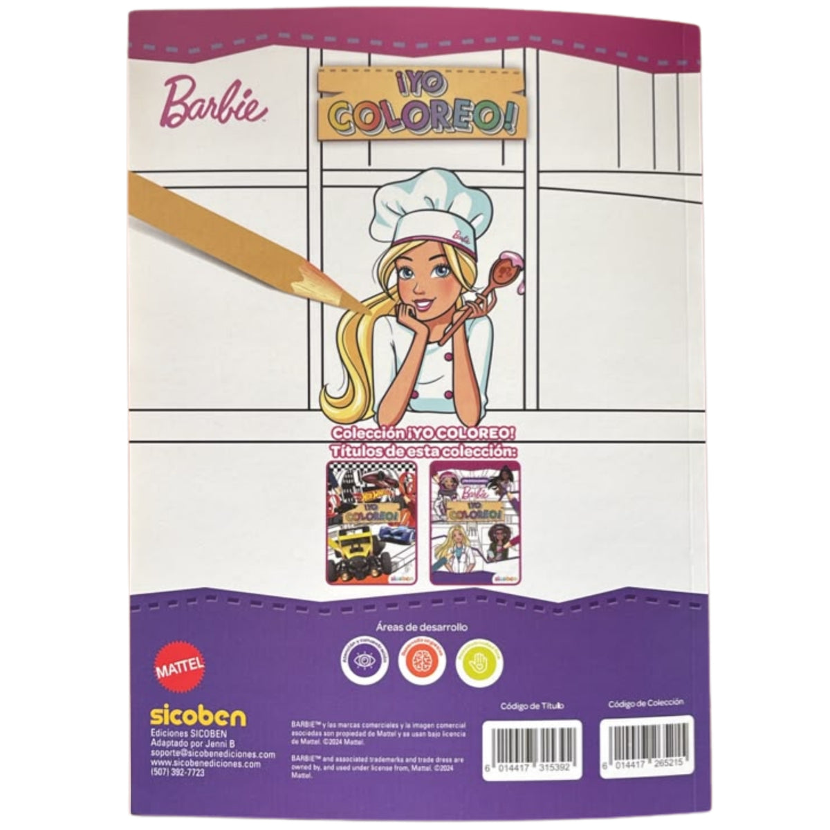 Sicoben Yo Coloreo Libro Infantil Para Colorear Barbie Profesiones