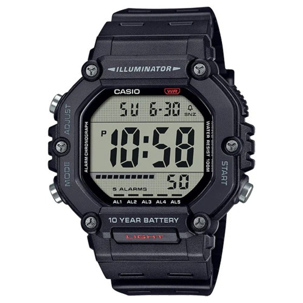 Casio Reloj Digital Correa De Resina Para Caballero Black