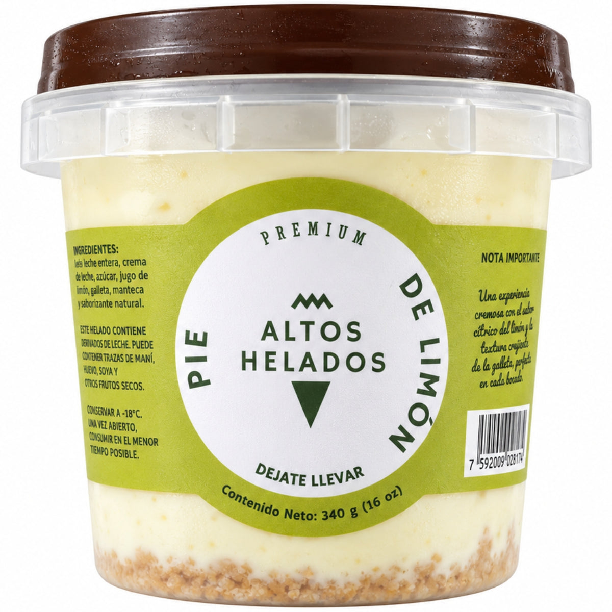 Altos Helados Sabor Pie de Limon 16oz