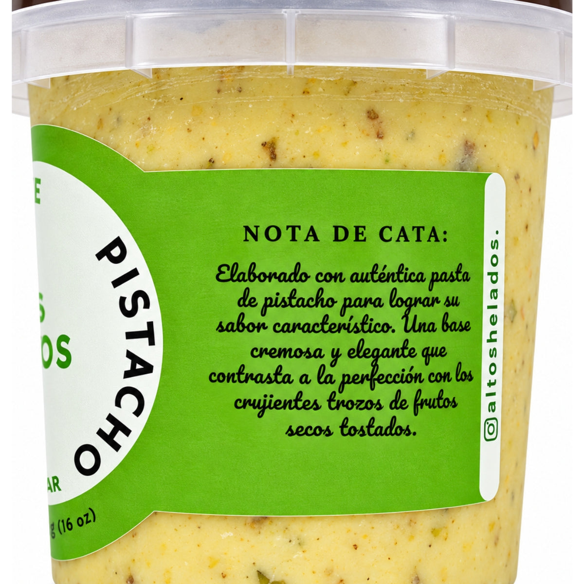 Altos Helados Sabor Pistacho 16oz