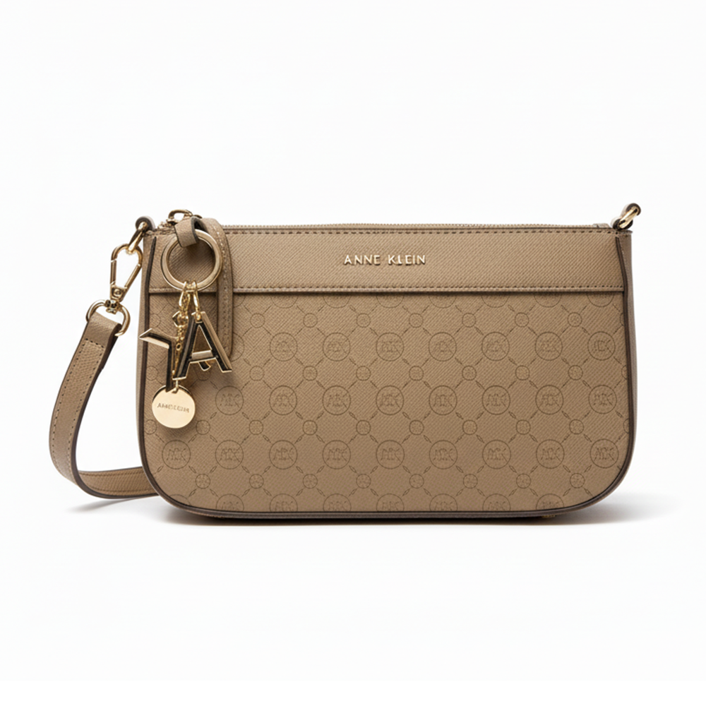 Anne Klein Cartera Embossed Pochette Truffle