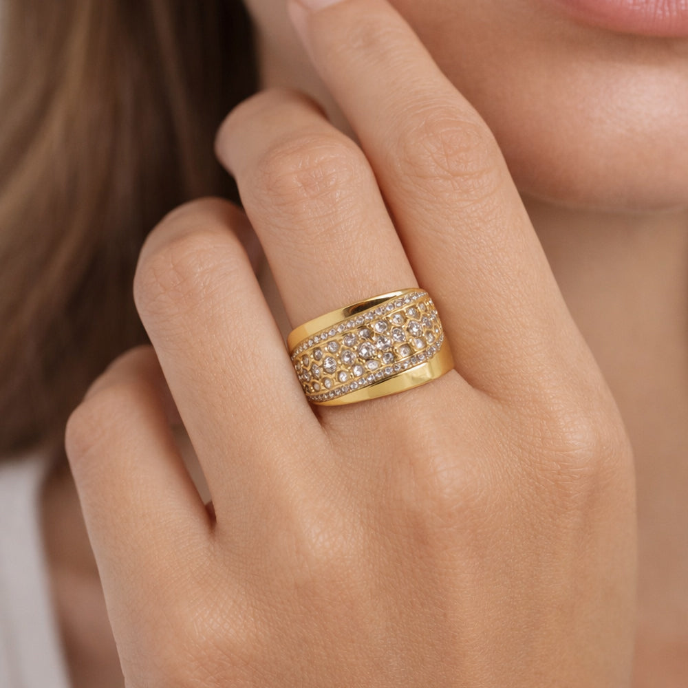 H&Co Anillo Ajustable Para Damas Océano De Estrellas