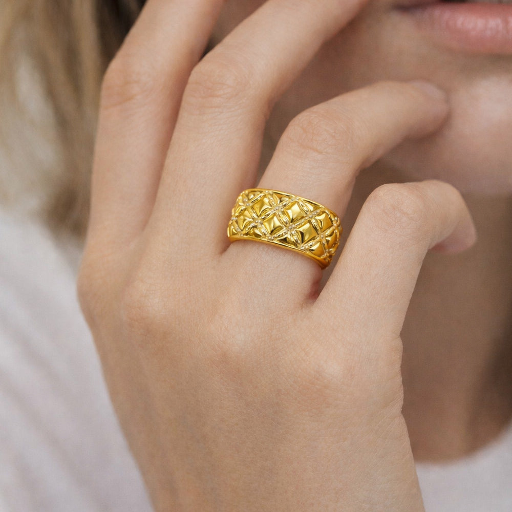 H&Co Anillo Ajustable Para Damas Prisma