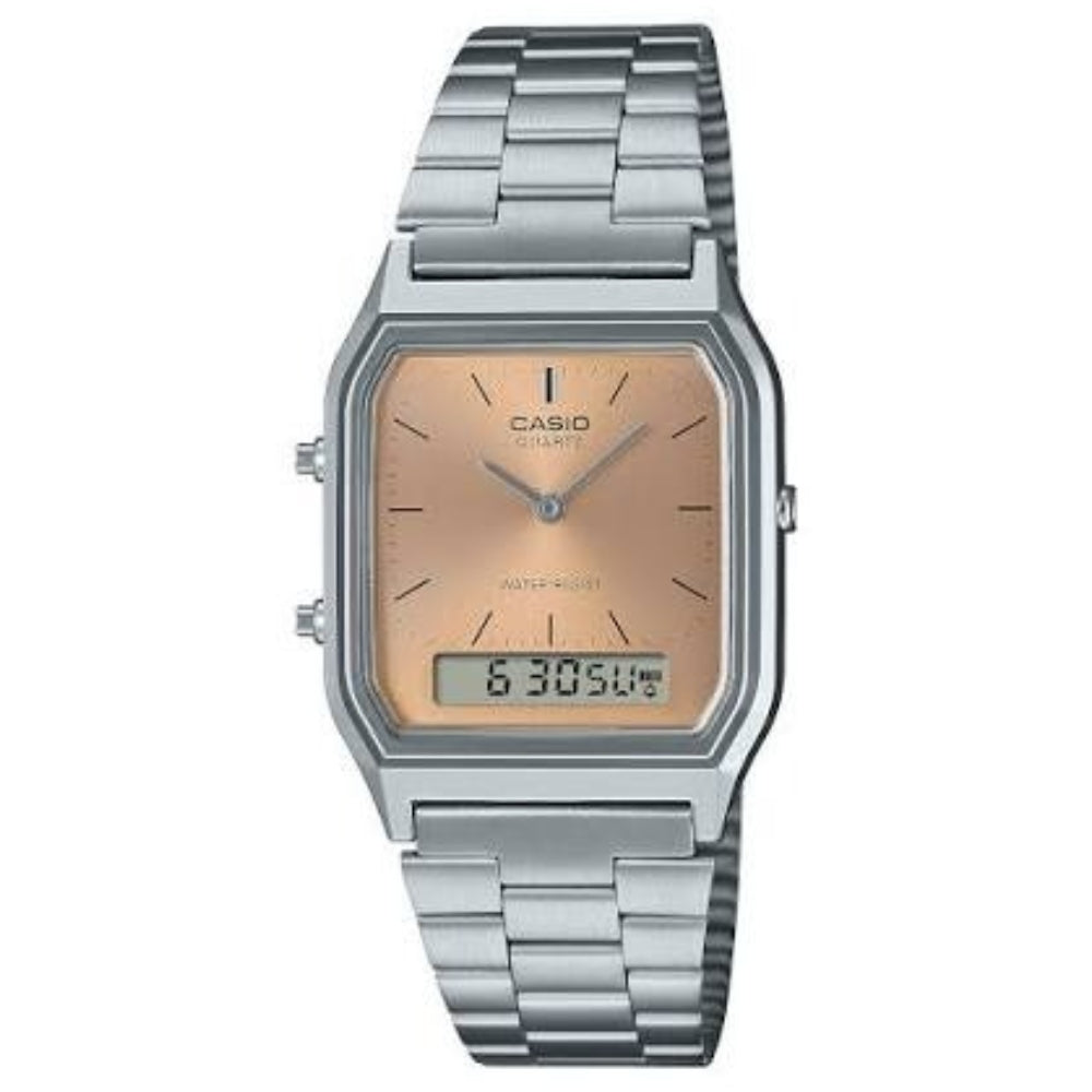 Casio Reloj Casual Correa De Acero Inoxidable Para Dama