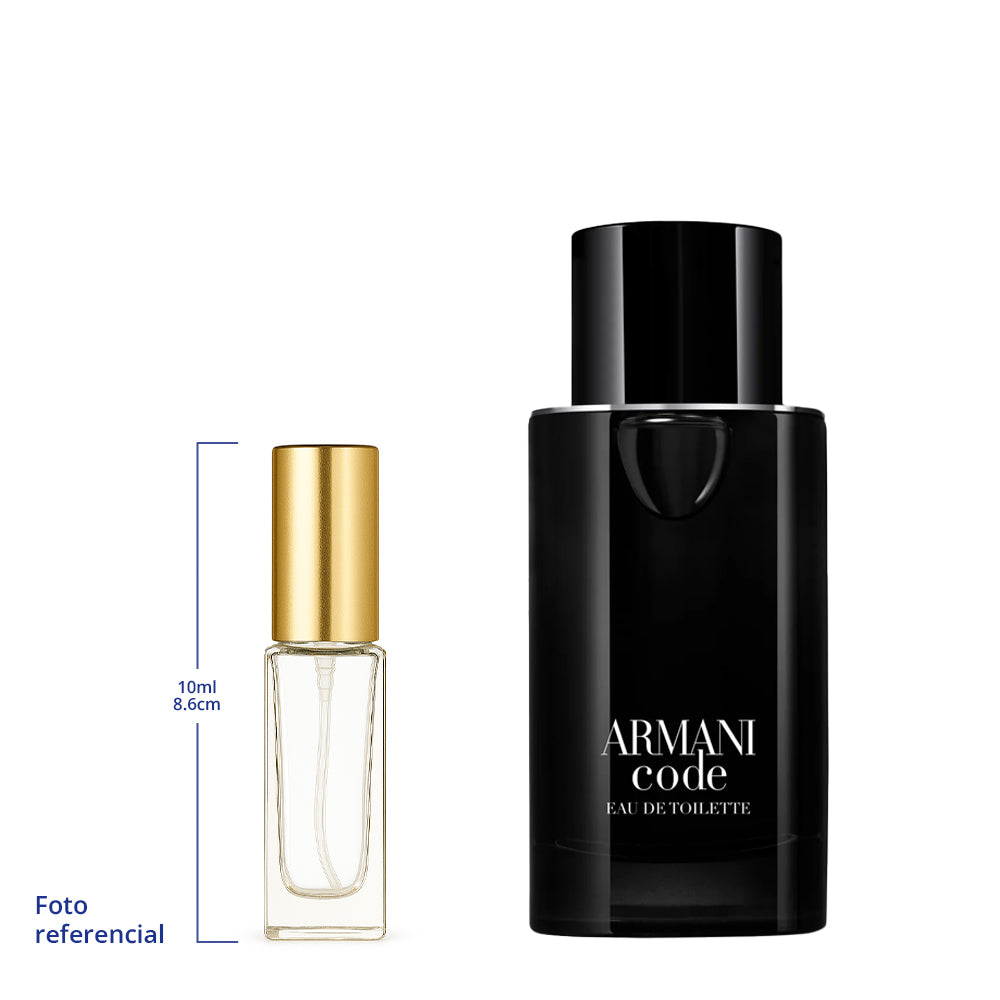 Giorgio Armani Code Decant Travel Size 5ml y 10ml de 75 a 150 Sprays Aprox Eau De Toilette For Men