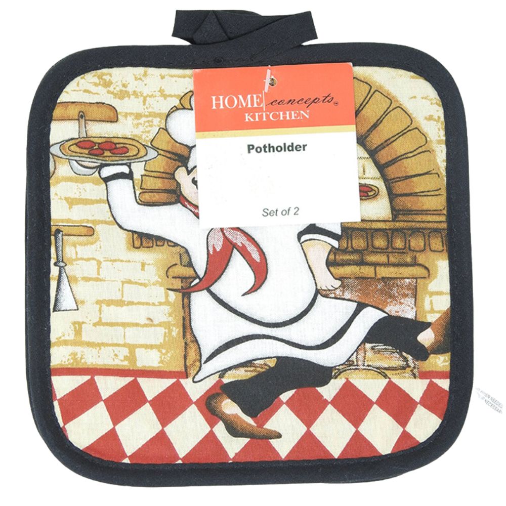 Potholder Set 2 Piezas Happy Chef