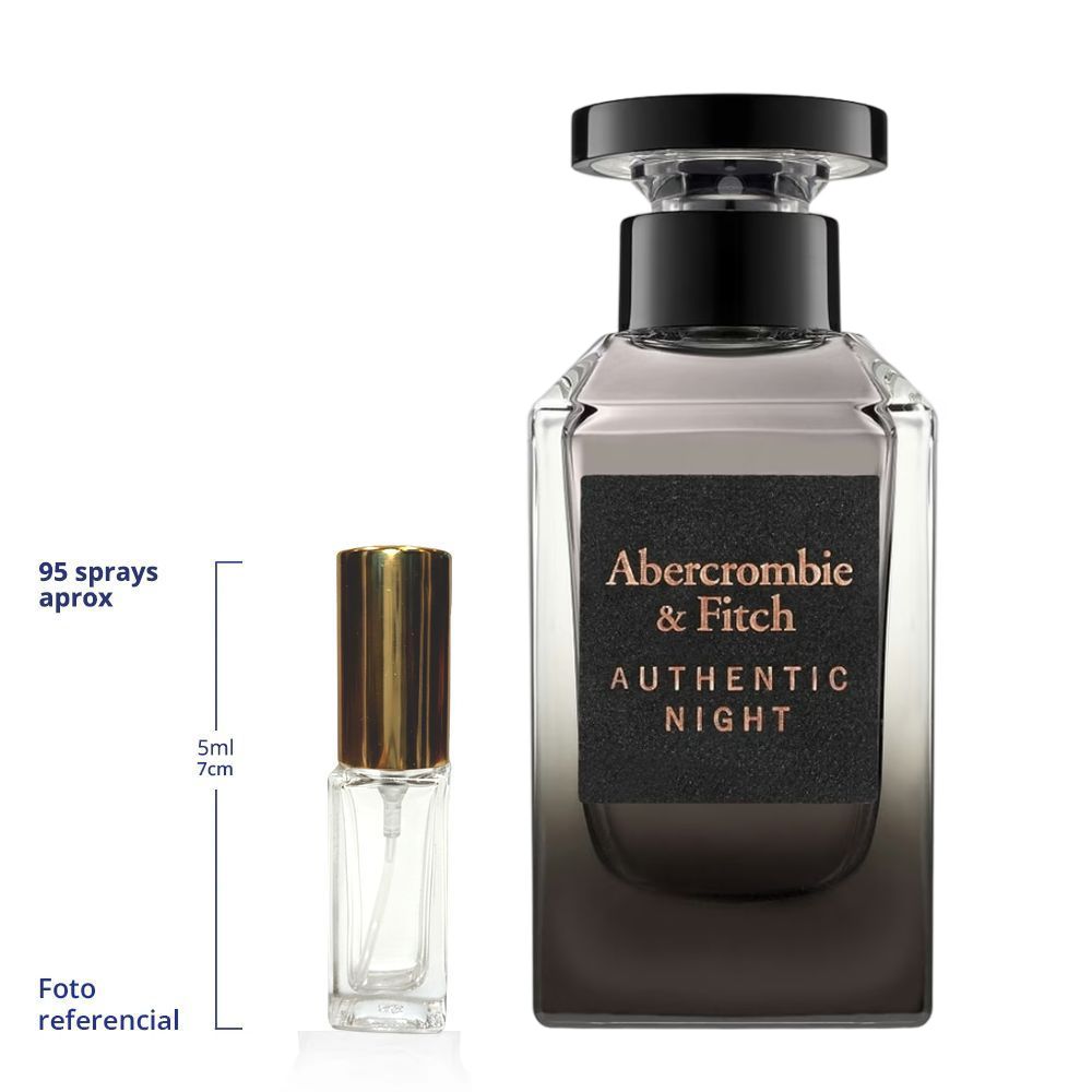 Abercrombie & Fitch Authentic Night Decant Travel Size Eau De Toilette For Men