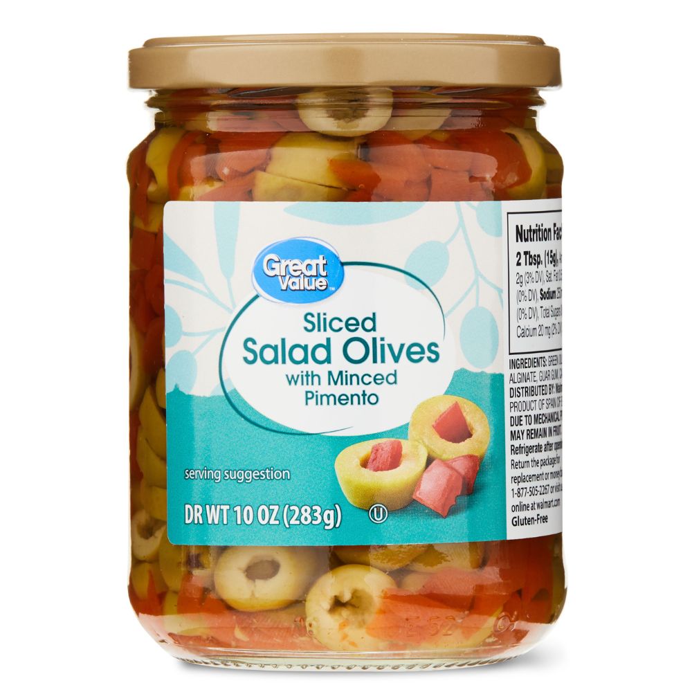 Aceitunas Sliced Salad Olives With Minced Pimento 283g