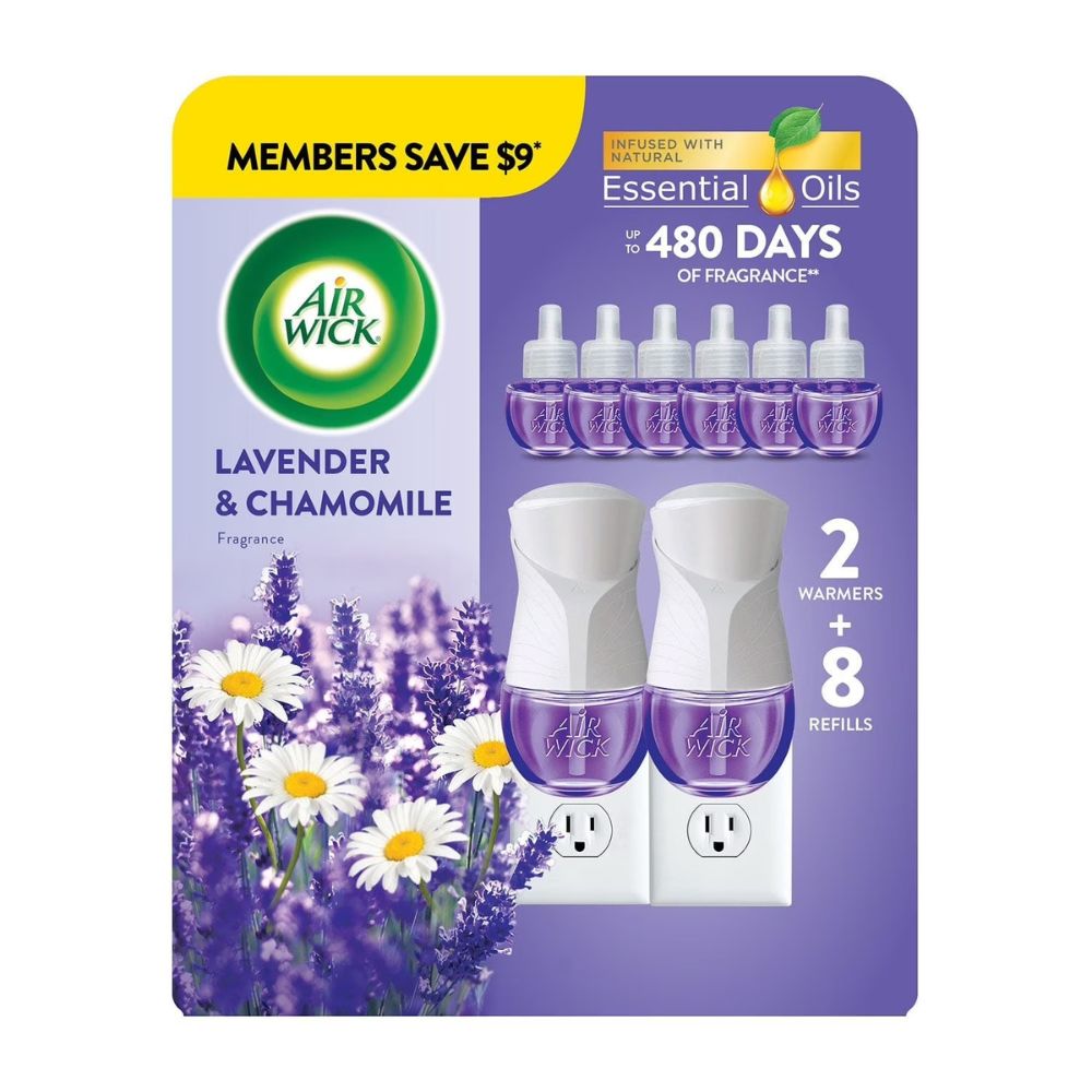Air Wick Ambientador Lavender & Chacomile 8und + 2 Calentadores