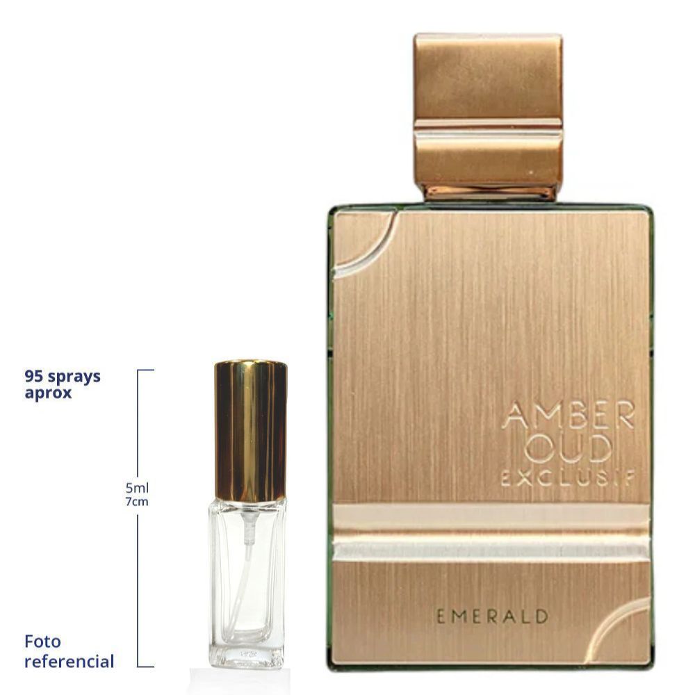 Al Haramain Amber Oud Exclusif Emerald Decant Travel Size Eau De Parfum For Men