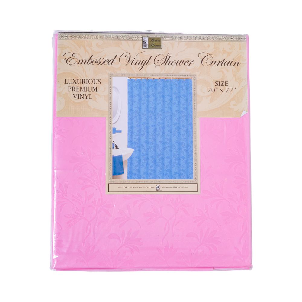 Cortina Para Ducha Clear Printed Vinyl Shower Curtain 70" x 72" Rosada Flores