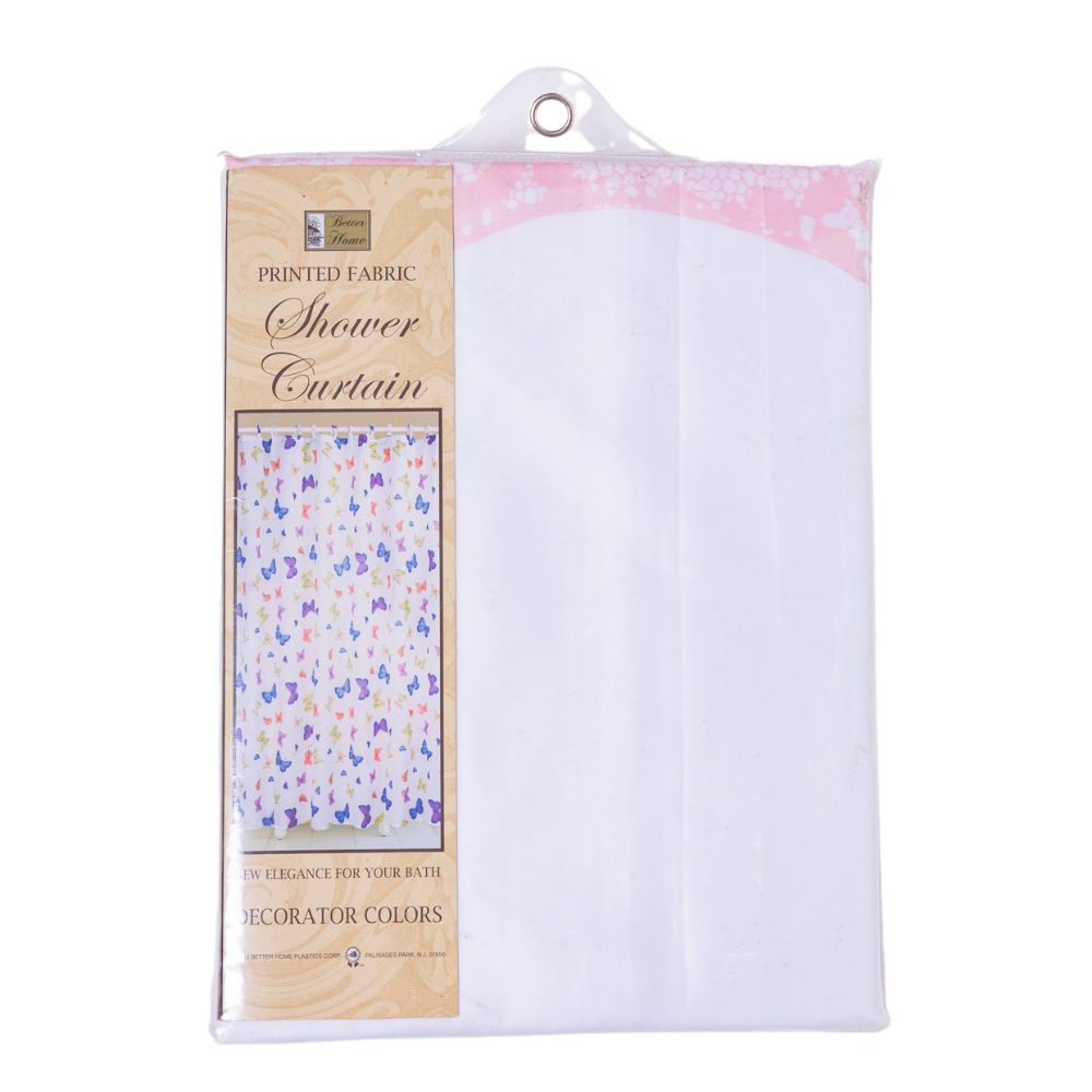 Cortina Para Ducha Printed Fabric Shower Curtain 70" x 72" Diseño Rosado