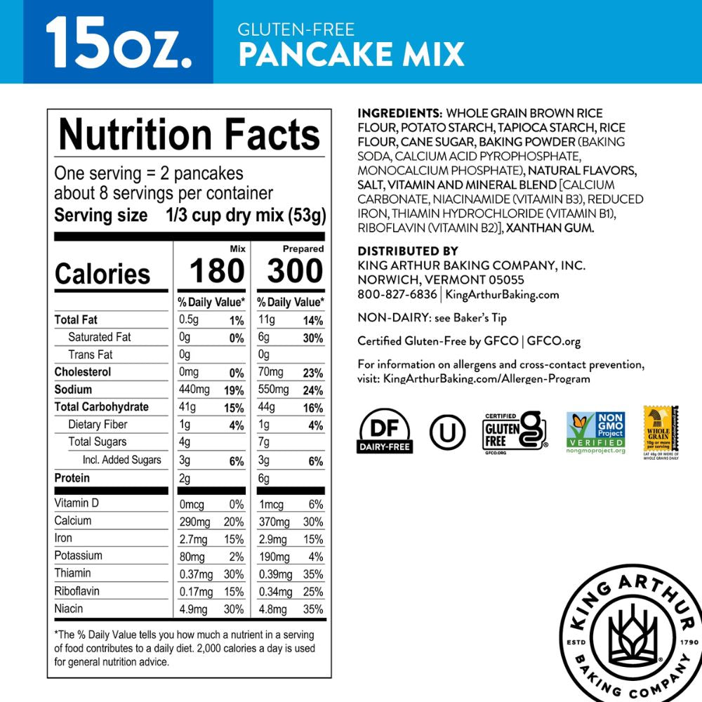 King Arthur Gluten Free Pancake Mix 425g