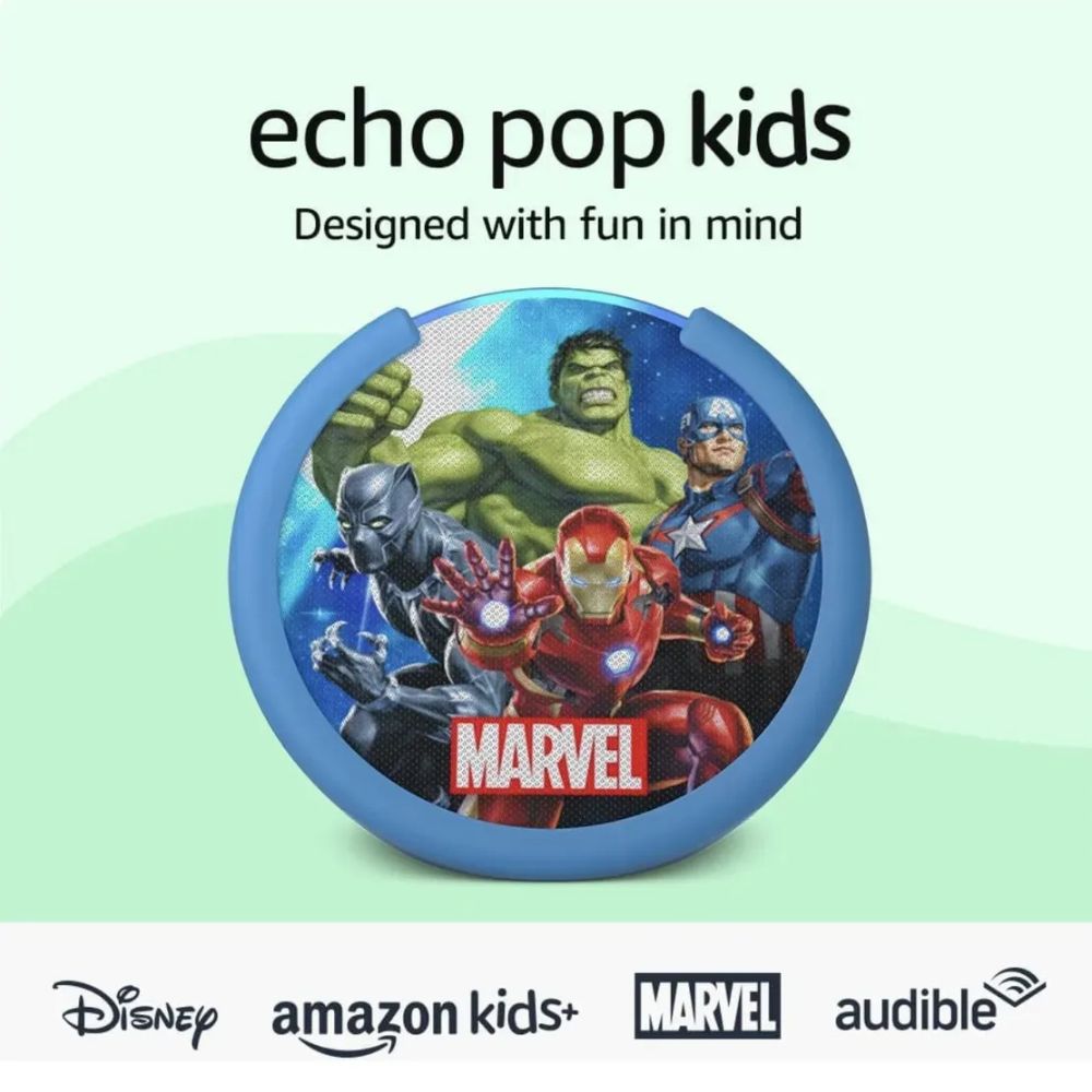 Amazon Parlante Echo Pop Kids Edition Marvel