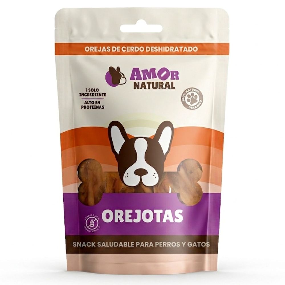 Amor Natural Treats De Orejotas Deshidratadas Para Perros Y Gatos 4Und