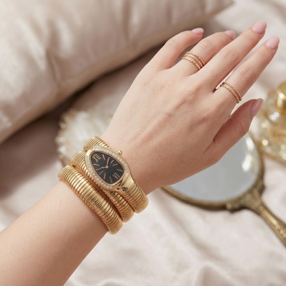Jones New York Reloj Pulsera Gold Snake Para Damas